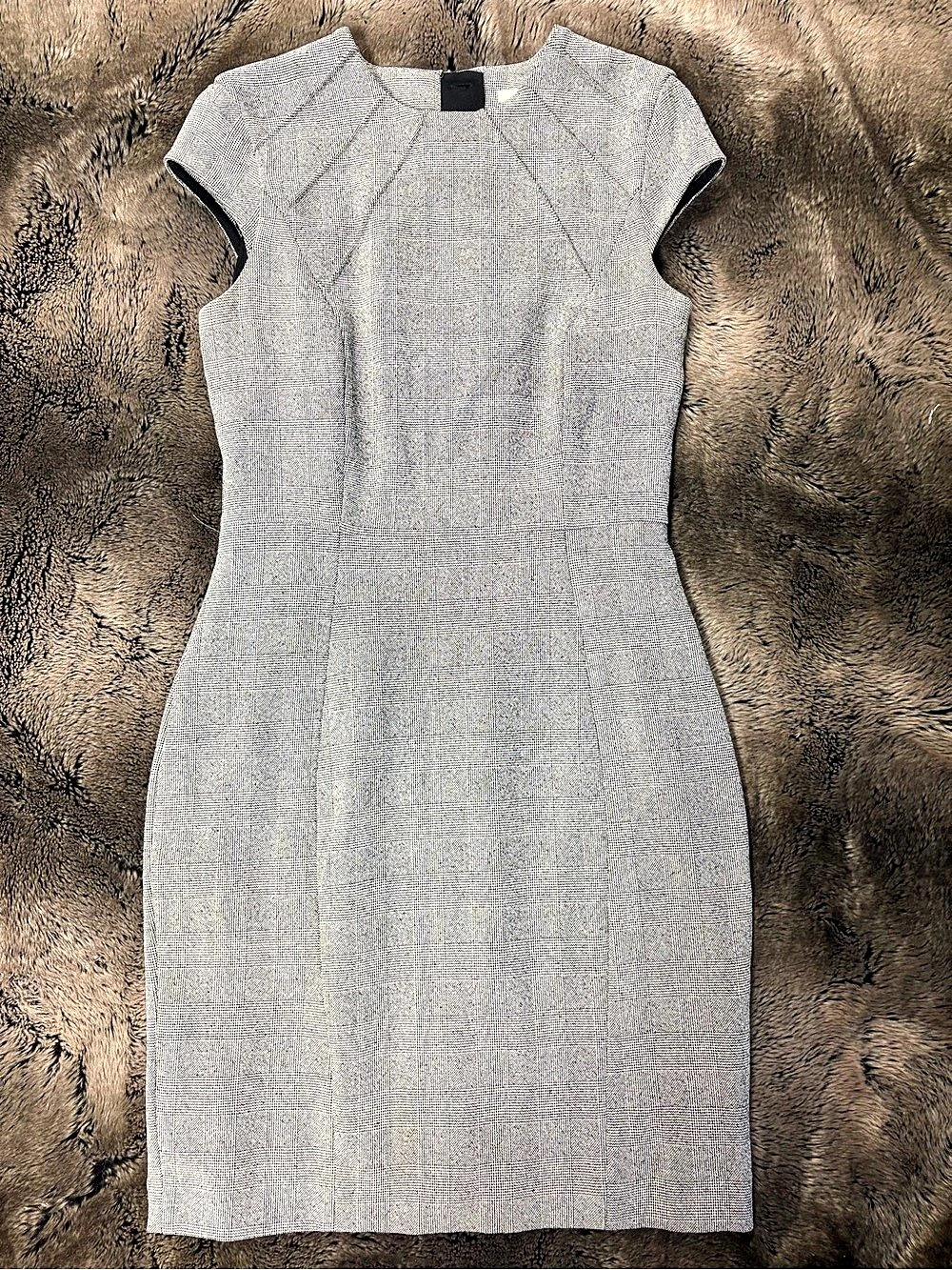 H&M Women's Gray & Black Midi Dress Size Medium